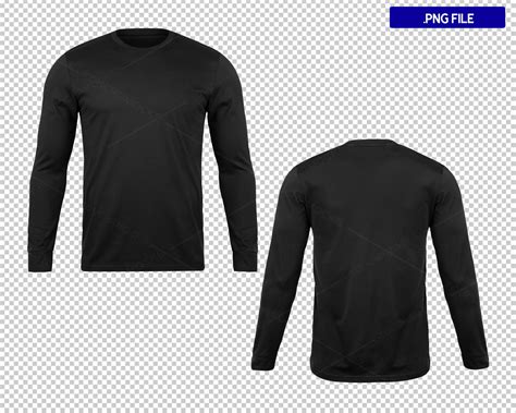 Camiseta De Manga Larga Negra Para Hombre Mockup PNG Y Etsy