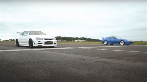 A Supra Vs Gt R R Drag Race Proves More Power Doesn T