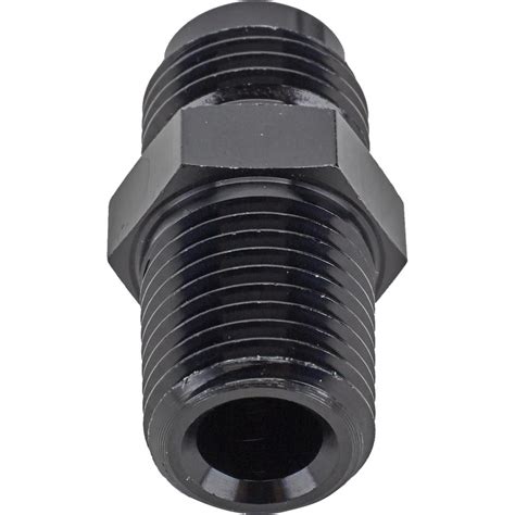 Black Straight An Flare To Inch Npt Pipe Adapter Fitting