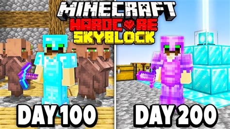 I Survived Hardcore Minecraft Skyblock For Days And Here S What