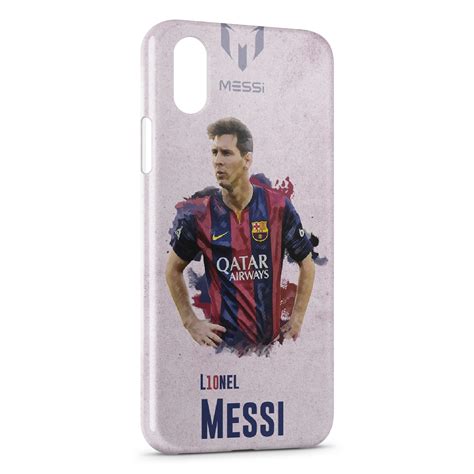 Coque IPhone X XS Lionel Messi Football Barcelone Pixypia