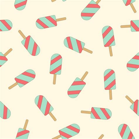 Premium Vector Seamless Pattern Ice Cream Perfect For Wrapping Paper