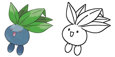 Oddish Coloring Page Print Ideashortcut