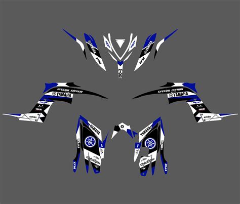 Yamaha YFM 700 Raptor Graphic Kit Racing Blue 2 Kitdeco Moto Fr