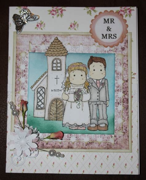 Tilda Wedding Card Coloured In With Promarkers Magnolia Colors Digi