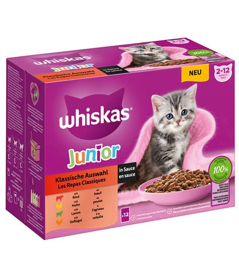 Whiskas Nassfutter für Katzen Multipack Klassische Auswahl in Sauce