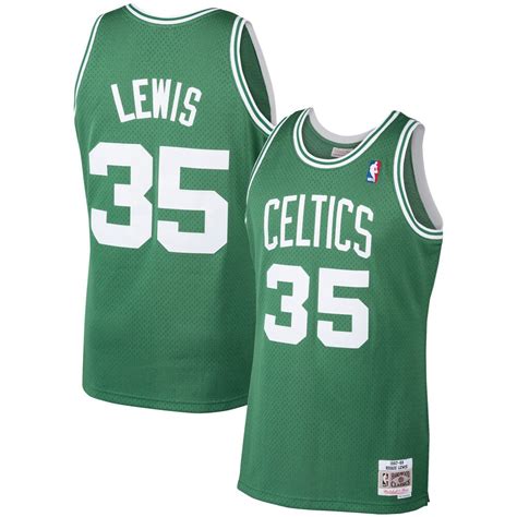 Mens Mitchell Ness Reggie Lewis Kelly Green Boston Celtics 1987 88