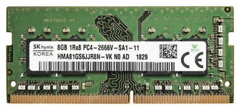 RAM Specification Hynix HMA81GS6JJR8N VK