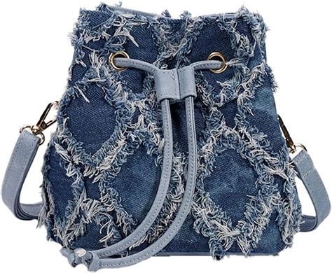 Kukuzhu Women S Bucket Bag Denim Shoulder Bag S Hobo Handbags Purse