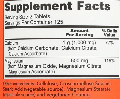 Calcium & Magnesium - 250 Tablets - BuyVites.com