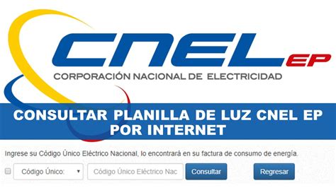 Consultar Planilla De Luz Cnel Ep Por Internet