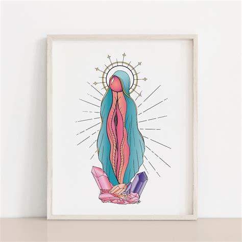 The Holy Vulva Saint Vulva Virgin Mary Women Divine Feminine Art Print