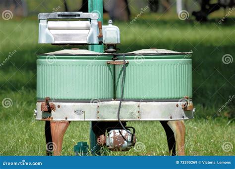 Rusty Old Wringer Washing Machine Royalty-Free Stock Image ...