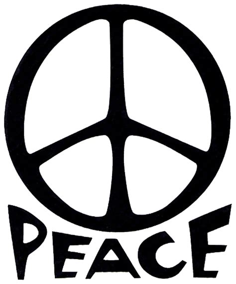 Peace Sign With The Word Peace Vinyl Cut Out Sticker Peace