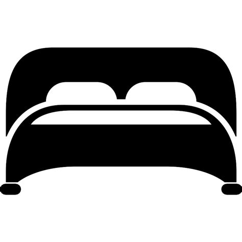 Bed With Two Pillows Bottom View Vector Svg Icon Svg Repo