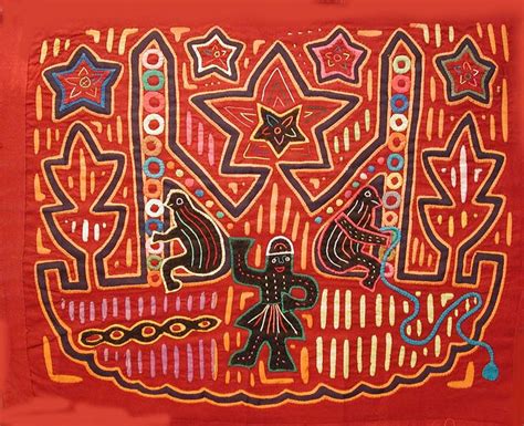 Kuna Molas From Panama Mola Fabric Art Reverse Applique