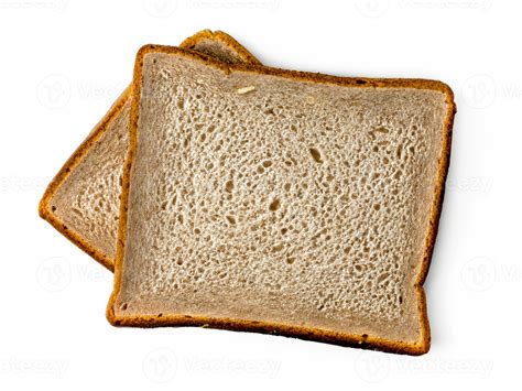 Sandwich Bread Square Slices Isolated Supermarket Bread For Toasts