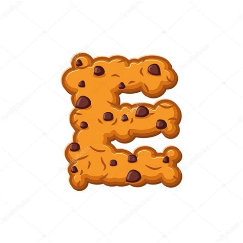 E Galletas De Letras Fuente Cookie S Mbolo De Alfabeto De Galleta De