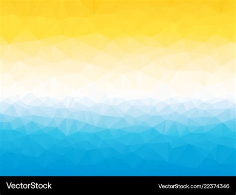 Summer yellow blue white triangular background Vector Image