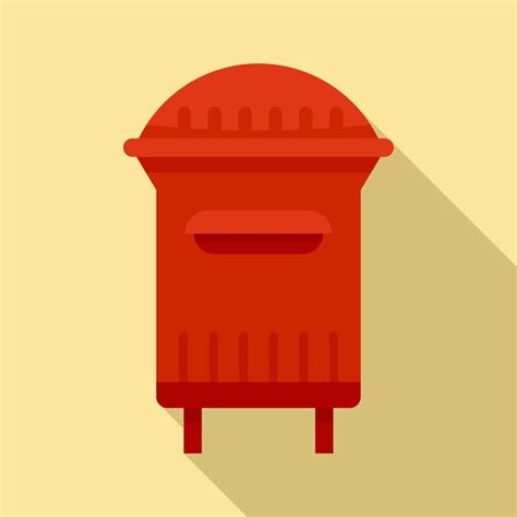 Premium Vector London Street Mailbox Icon Flat Illustration Of London