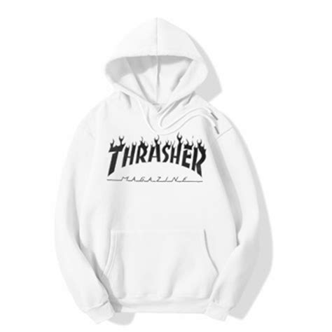 Thrasher Magazine White hoodie