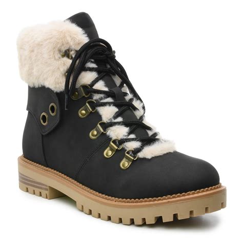 Nicole Miller Maxxy Winter Snow Hiking Boots For Women Warm Faux Fur