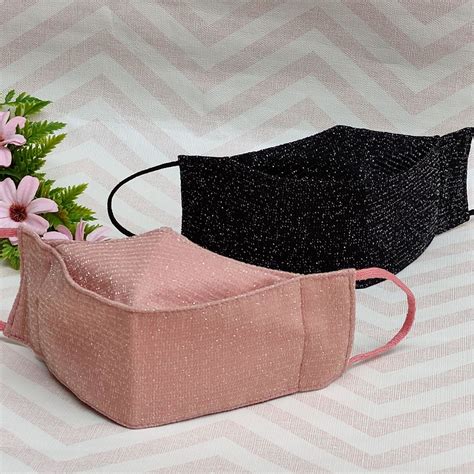 Kit Tule lurex máscaras preta e nude Elo Produtos Especiais