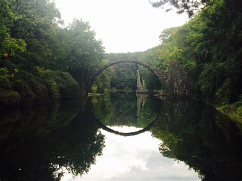 I Visited This Bridge Today And Its Reflection In The Water Makes A