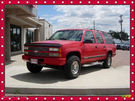 1993 Victory Red Chevrolet Suburban K2500 4x4 69028750 Photo 3 Car Color