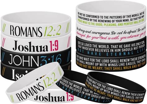 Amazon BQL 12 Pack Inspirational Christian Bible Bracelets John