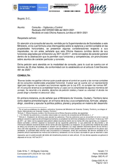 Fillable Online Minvivienda Gov Certificado De Inspeccin Vigilancia Y