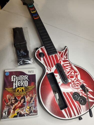 Guitar Hero Aerosmith Game Controller Gibson Les Paul Rock Nintendo Wii