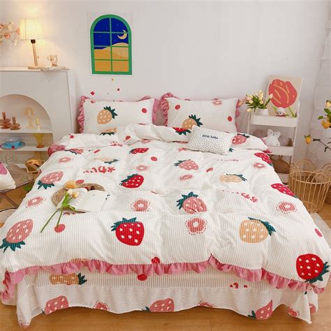 Sweet Strawberry Bedding Set Pn4809 Pennycrafts