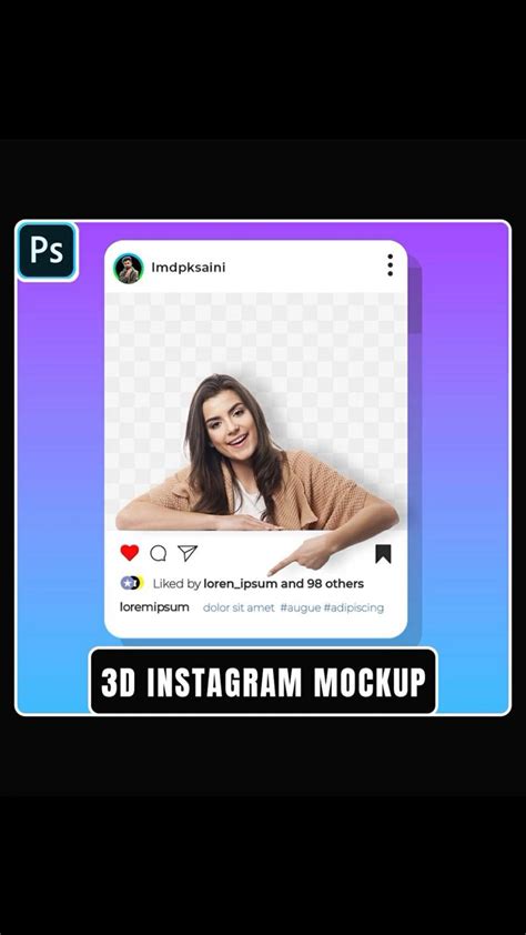 3d Instagram Mockup Photoshop Tutorial Typography Logo Design Tutorial Photoshop