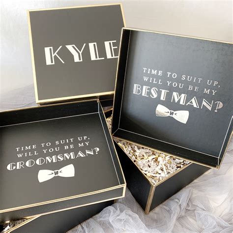 Groomsmen Proposal Box Personalized Gift Box Groomsmen Box Etsy