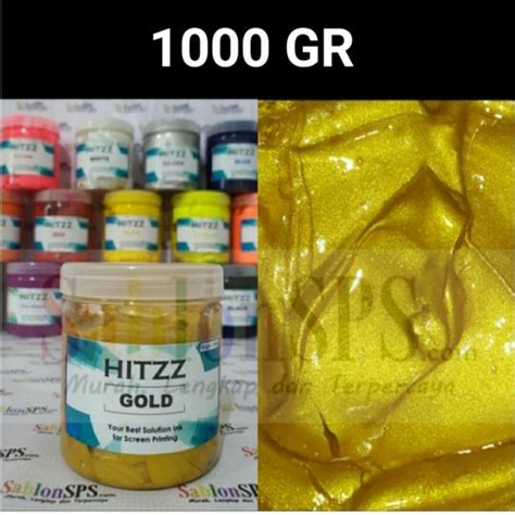 Jual TINTA PLASTISOL GOLD SHIMMER DISTRO CLOTHING 1KG Di Lapak