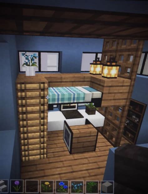 Blue Minecraft Bunk Bed Idea