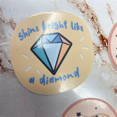 Sticker Shine Bright Like A Diamond Planner Bullet Journal Etsy