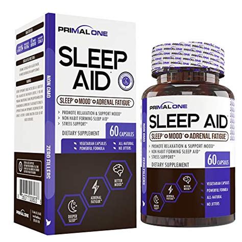 Primal One Sleep Aid Non Habit Forming Sleep Support Adrenal