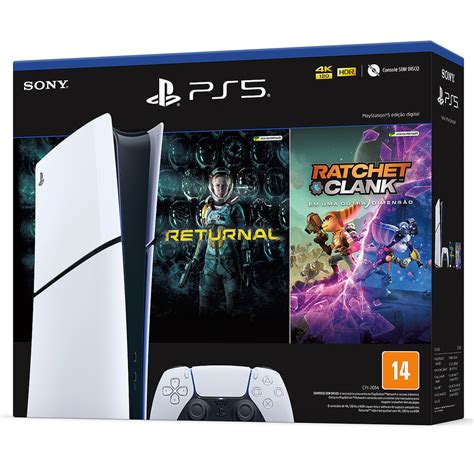 Console Playstation 5 Slim Digital Edition Branco Returnal E Ratchet