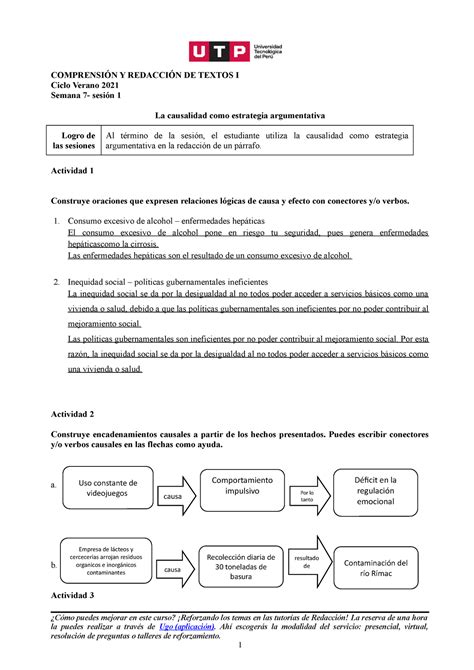 S07 S1 A La Causalidad Como Estrategia Discursiva Material Verano