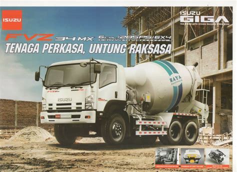 Isuzu Giga FVZ 34 MX Mixer Truck Made In Indonesia 2018 Brochure