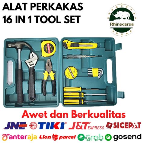 Jual Alat Pertukangan Toolkit Set Perkakas Tukang Tool Set 16 In 1 Tool