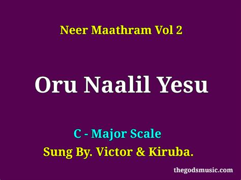 Oru Naalil Yesu Keyboard Chords