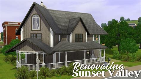 Americana Renovating Sunset Valley The Sims 3 Speed Build Youtube