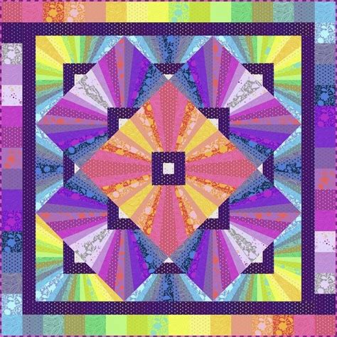 Solar Flare Quilt Kit Pattern By Stacey Day Using Tula Etsy Quilt