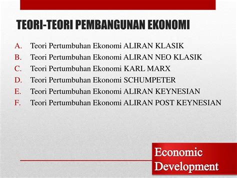 Ppt Teori Teori Pembangunan Ekonomi Powerpoint Presentation Free