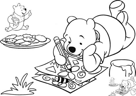 Divertido Winnie De Pooh Para Colorear Imprimir E Dibujar