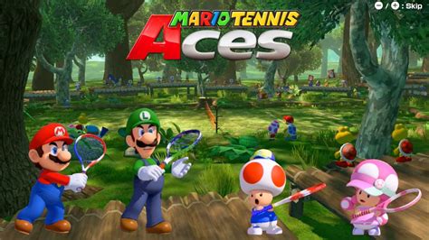 Mario Tennis Aces Mario Luigi VS Toad Toadette Piranha Plant