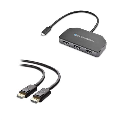 Cable Matters トリプル 4k Mini Displayport Displayport Mstハブ 3ポート Mstハブ Mi